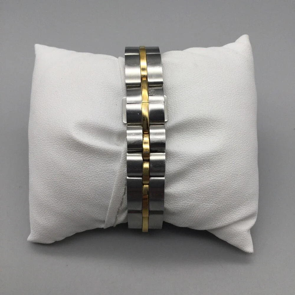 Alfex 5662 Womens Watch 12mm Two Tone Stainless Swiss Made New Battery 6.25